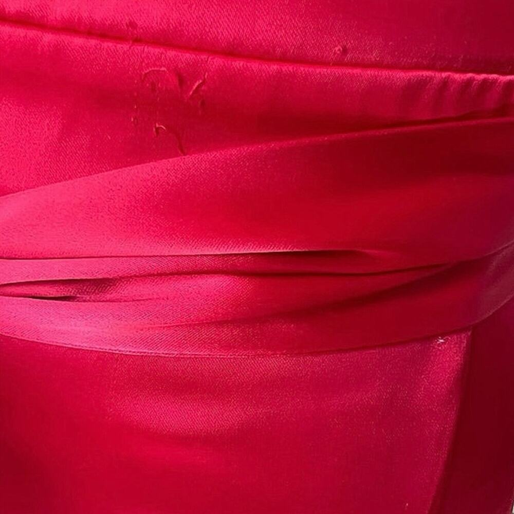 Avec Les Filles red satin dress valentine's Cocktail holiday graduation - Picture 6 of 9